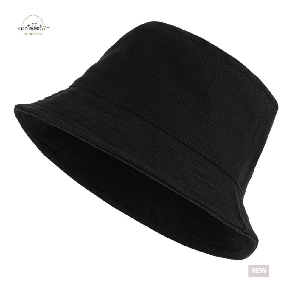 Cotton Bucket Hat UPF 50+ Sun Protection Foldable for Summer Outdoor